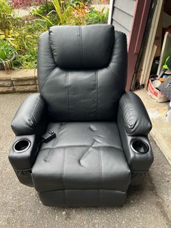 Electric rising chair.