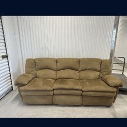 Nice Comfy Brown Recliner Sofa Couch 