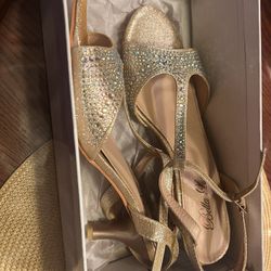 Bella Luna Champagne Heels