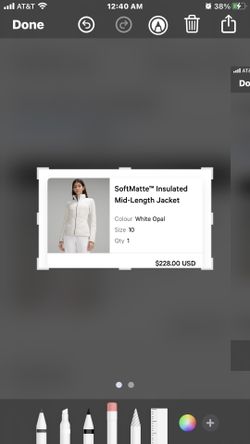 LULULEMON-SOFTMATTE CREAM COLOR JACKET 