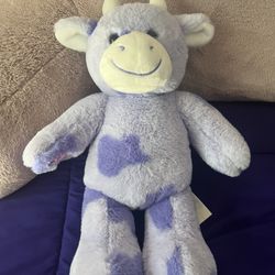 Build-A-Bear Purple And White Cow Plush