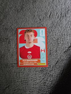 Panini FIFA World Cup 2026 CAN 14  Jacob Shaffelburg Canada Player Portrait Sticker Red Parallel