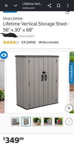 Lifetime Vertical Storage Shed 56 x 30 x 68