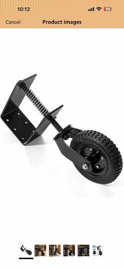 Stark USA 8-Inch Universal Flat-Free Gate Wheel, Spring-Loaded 360° Swivel Gate Caster, Heavy-Duty Fence Support Wheel for Wood, Vinyl & Chain Link Ga