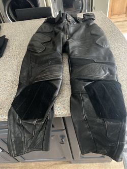 Black Leather Motorcycle Pants