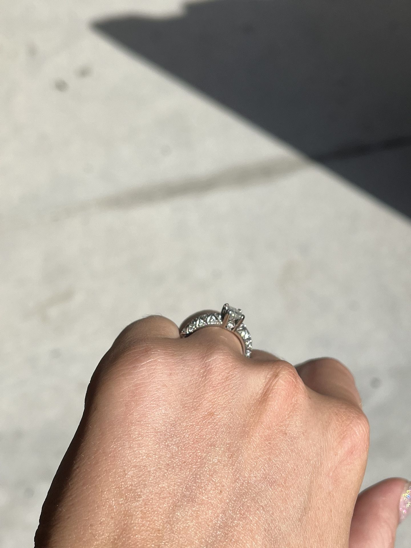 White Gold Diamond Engagement Ring