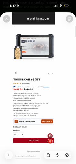 THINKCAR THINKSCAN 689BT Professional Diagnostic Scanner – Lifetime Updates