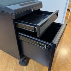 Drawer Mobile File Cabinet With Seat