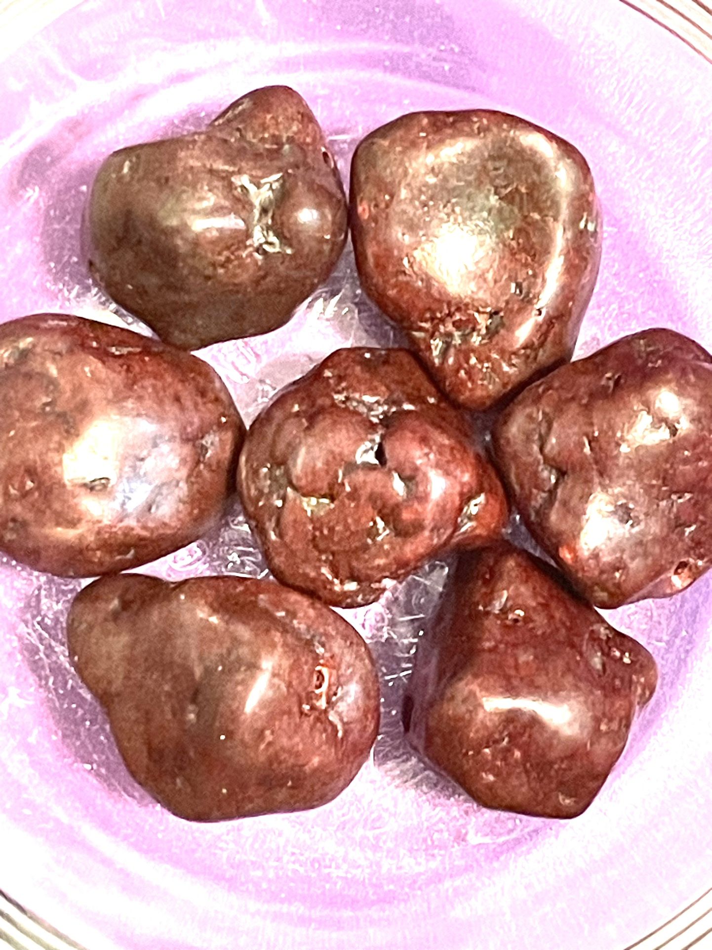Lot Of 7 23mm Mahogany Beads