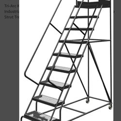 12 step portable warehouse ladder