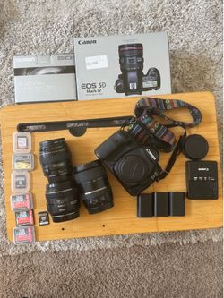 Canon 5D Mark IV Camera full frame (full kit with lenses, batteries + SD cards)
