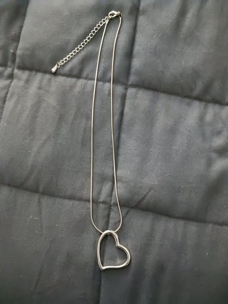 Silver Heart Necklace - never worn