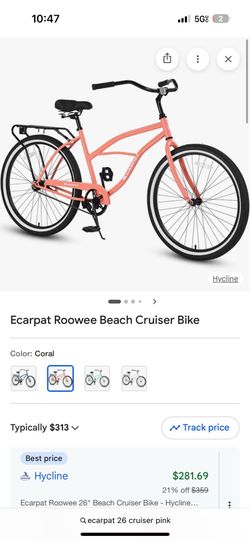 Ecarpat Roowee Beach Cruiser Bike