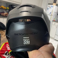 Scorpion R1 Exo Mat Carbon Fiber Helmet