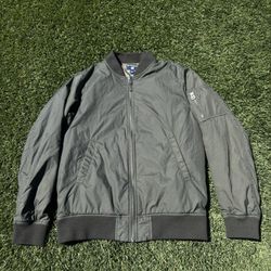 Grey/Olive Uniqlo Bomber Jacket