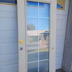 Dual Pane Solid Wood Metal Covered French Exterior Door 36 X80