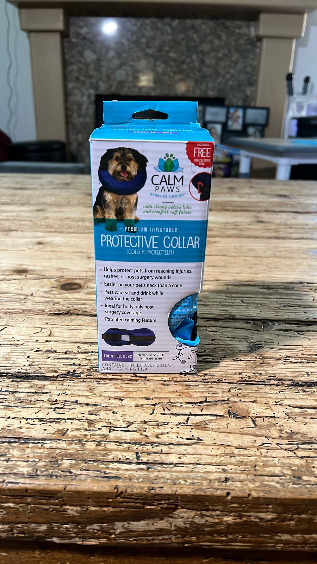 Calm Paws Premium Inflatable Protective Collar Small 6”-10” Open Box