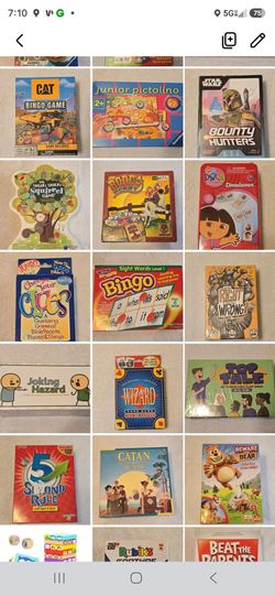 Board games $5 each