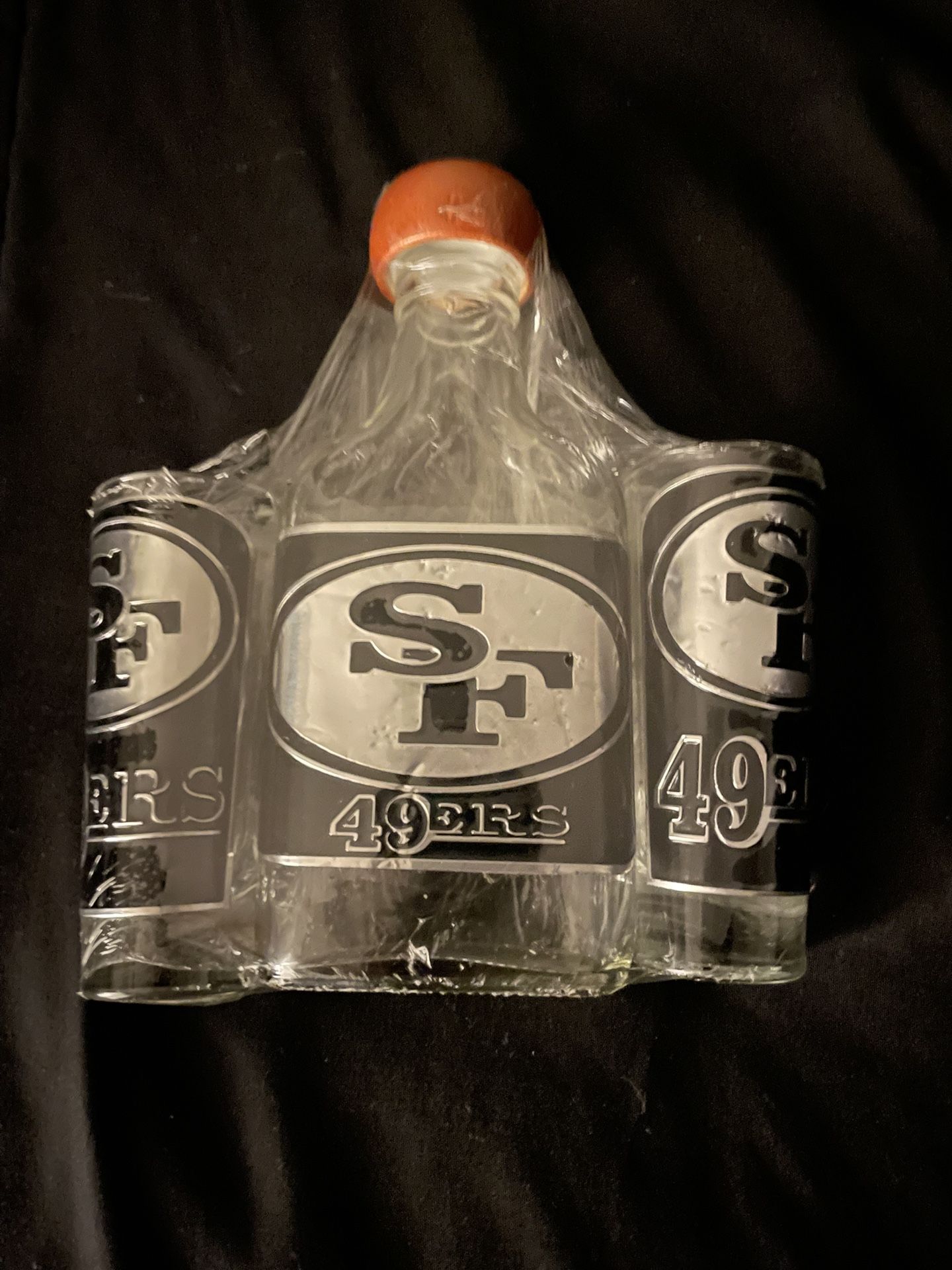 Black 49ers Shot Glass Set Brand New