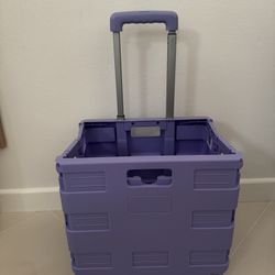 💖VIOLET COLLAPSIBLE STORAGE ROLLING WAGON CART WITH WHEELS 💖