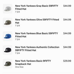 NY Yankees Lids