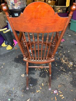 Vintage Wood Windsor Rocking Chair