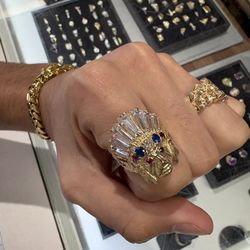 Gold Indian Chief Ring 