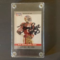 Signed Jerry Rice Card
