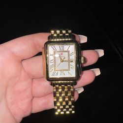 Gold Michele Watch 33mm x 35mm