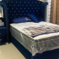 Brand New Bed Frame In Box- Free Mattress And Box Spring- Shop Now Pay Later.
