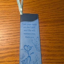 Bible Verse Leather Bookmark
