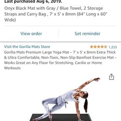 Large Yoga Mat 7’x5’  8mm Think