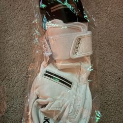 New IK3 PRO CABRETTA LONG CUFF BATTING GLOVES "WHITE”