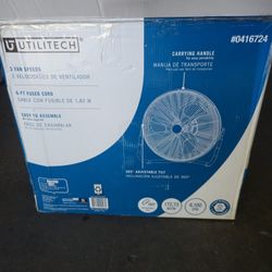Utilitech 20-in 120-Volt High Velocity Indoor Black Floor Fan - NEW