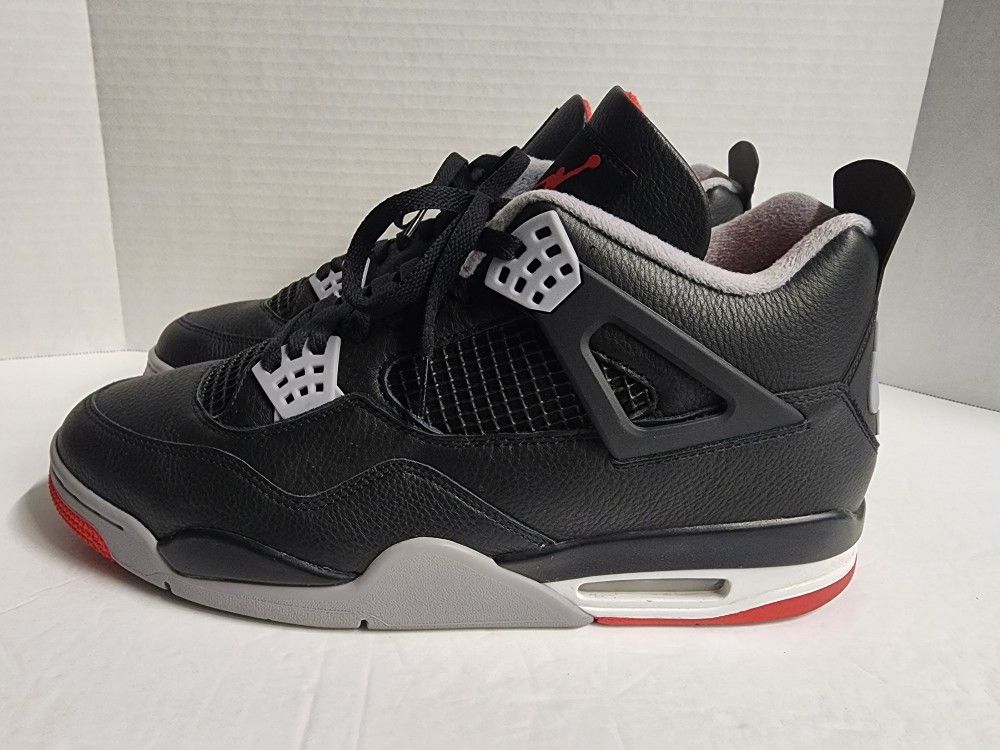 Air Jordan 4 Retro Bred Men's Size 13 Reimagined #FV5029-006
