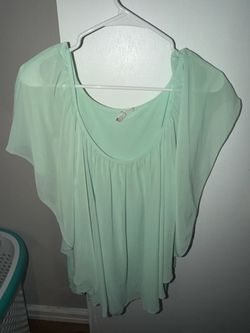 Plus size mint blouse