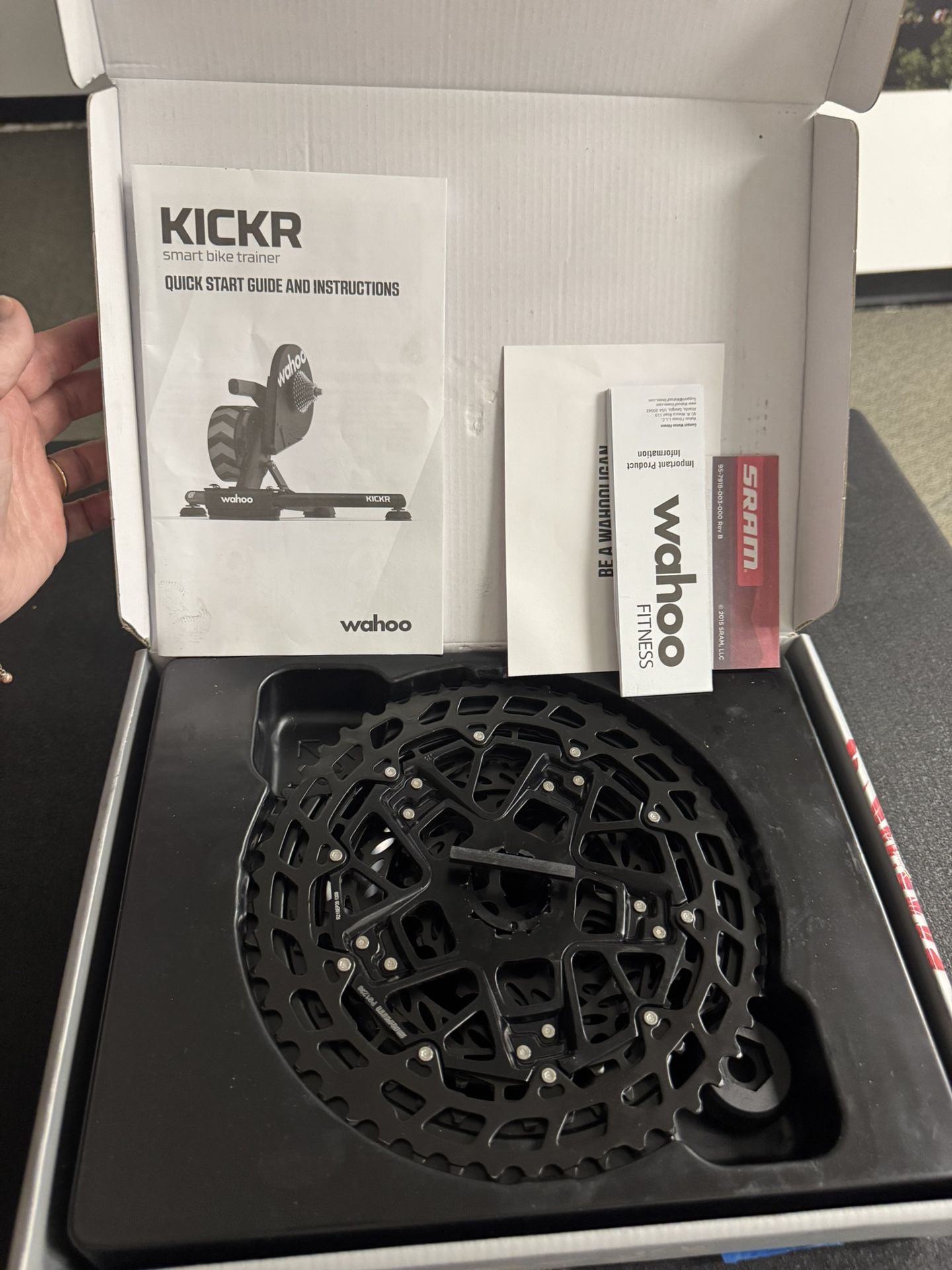 Wahoo KICKR Smart Bike Trainer (Latest Gen) – Open Box, Includes SRAM NX Cassette