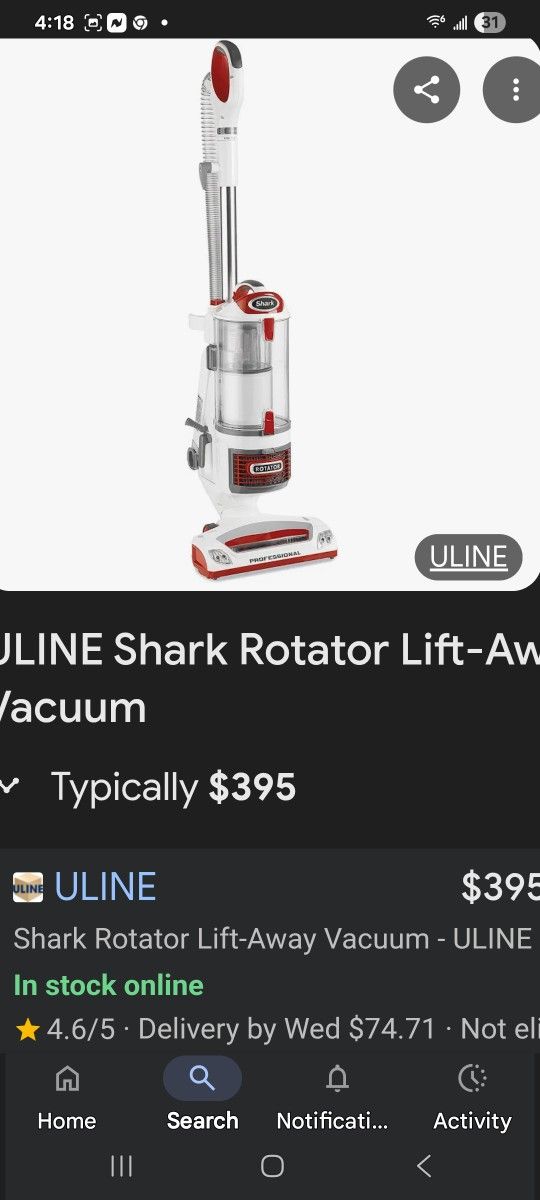 Shark rotator vacuum