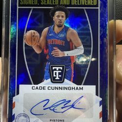 2025 Cade Cunningham Auto Numbered (Panini Totally Certified) Signed ,sealed ,delivered