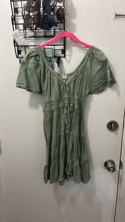 Sage green short dress