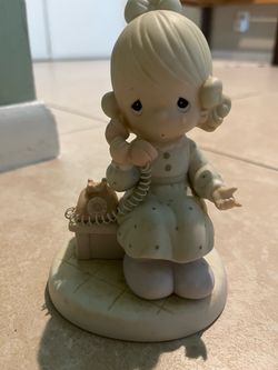 Precious Moments Girl with Telephone Figurine