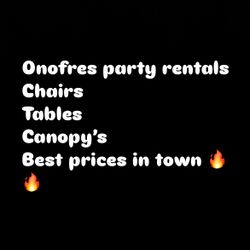 Tables,chairs,canopies 
