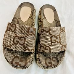 Angelina Maxi GG Platform Slide Sandals -Size 8