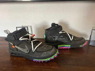 Size 10M Authentic Nike x Off-White Air Force 1 Mid sneakers in black