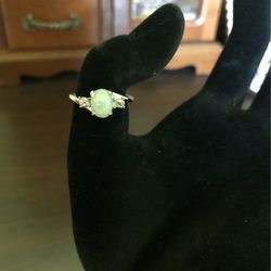 Opal Imitation Ring Size 5