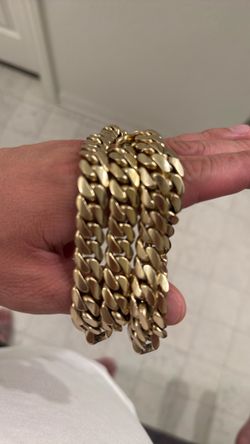 14k over 950. Silver Cuban link