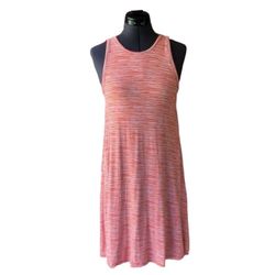 Old Navy Sleeveless Summer Dress Orange Striped Size S Scoop-Neck