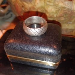 Men's Sterling Silver Ring Size Between 9,10.