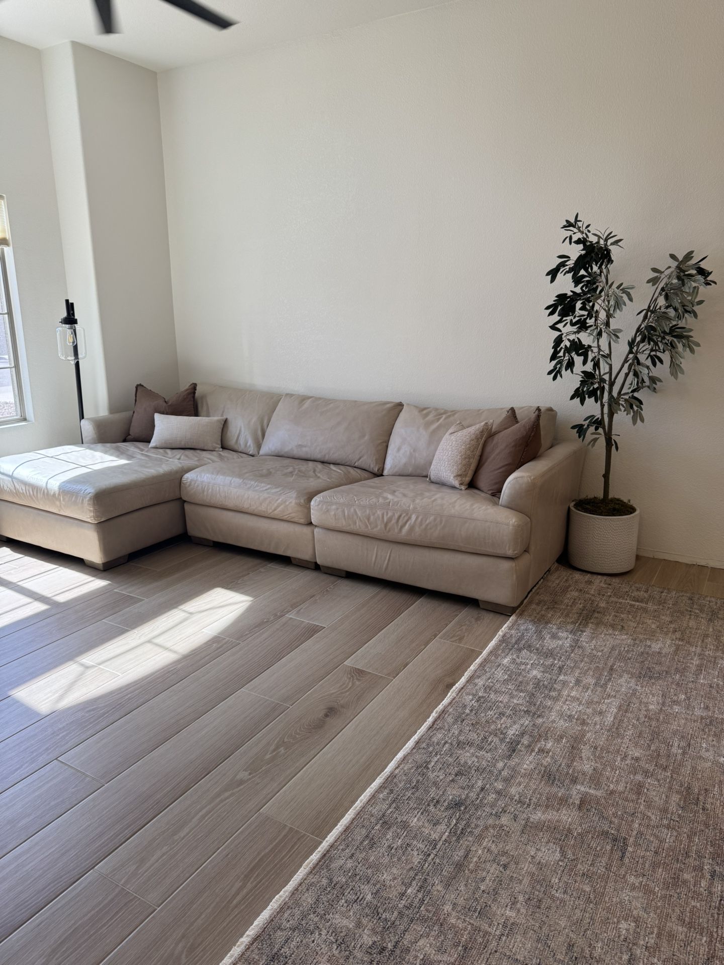Custom Leather Pottery Barn Sectional