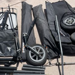 Rare Blokart Tandem "Deuce" Sport - 2 NEW Sails (2.0 & 3.0) + Carbon Axles